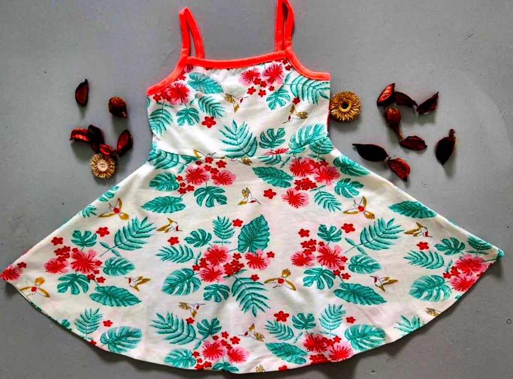 Girls Spaghetti Floral Dress - 80 (9-12M)
